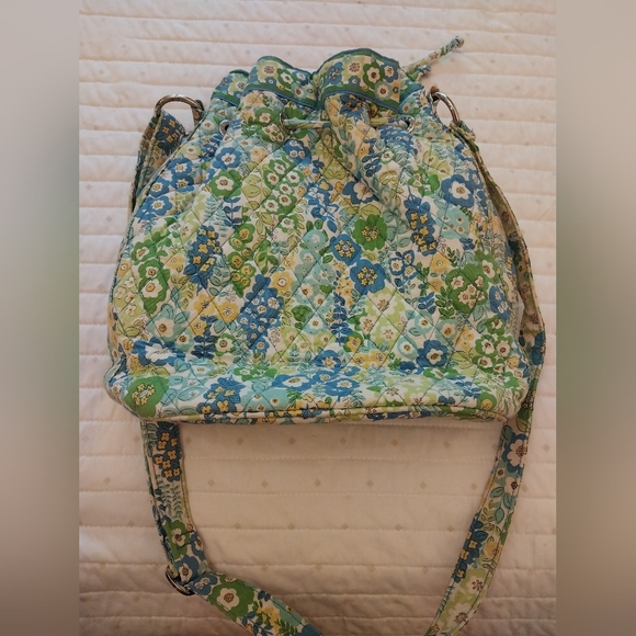Vera Bradley Purse Turquise Blues, Yellow, Lime Green - Picture 2 of 4